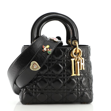 Christian Dior My Lady Dior Bag Cannage Quilted Crinkled Patent