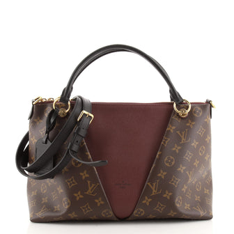 Louis Vuitton V Tote Monogram Canvas and Leather MM