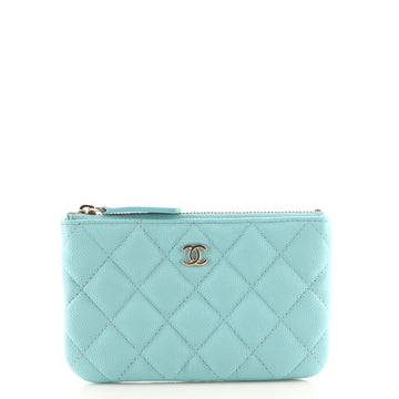 Chanel Classic O Case Pouch Quilted Caviar Mini