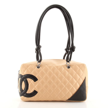 Chanel Cambon Bowler Bag Quilted Leather Medium