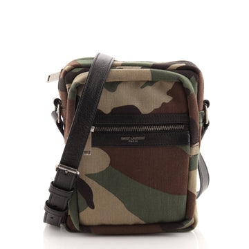 Saint Laurent Brad Crossbody Pouch Camouflage Canvas