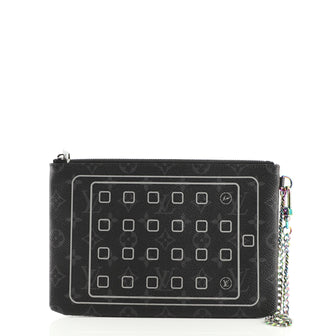 Louis Vuitton iPad Pouch Flash Fragment Monogram Eclipse Canvas