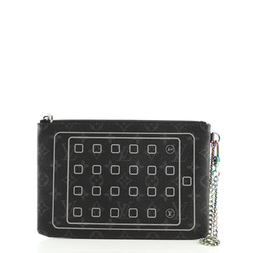 Louis Vuitton iPad Pouch Flash Fragment Monogram Eclipse Canvas