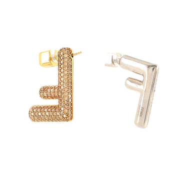 Fendi FF Earrings Metal with Crystal