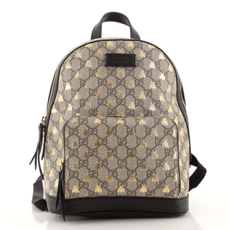 Gucci Zip Pocket Backpack Printed GG Coated Canvas Small