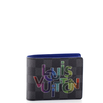 Louis Vuitton Multiple Wallet Limited Edition Interlinked Logo Damier Graphite