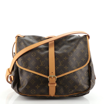 Louis Vuitton Saumur Handbag Monogram Canvas 30