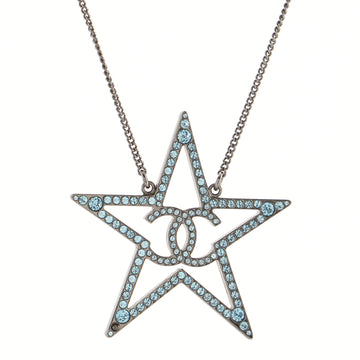 Chanel CC Star Pendant Necklace Metal and Crystal