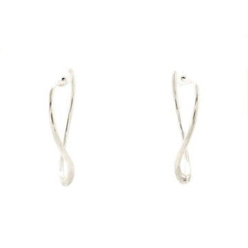 Tiffany & Co. Elsa Peretti Open Heart Hoop Earrings Sterling Silver Medium
