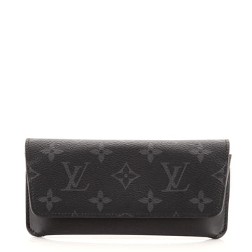 Louis Vuitton Woody Glasses Case Monogram Eclipse Canvas