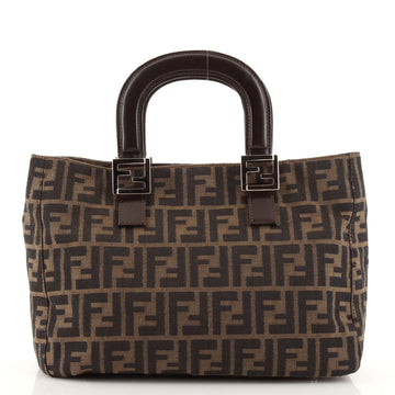 Fendi Vintage FF Handle Tote Zucca Canvas Small