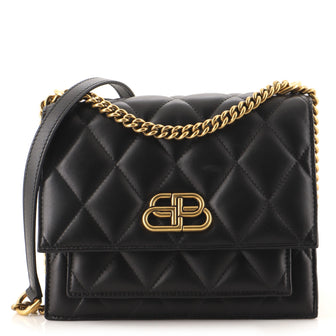 Balenciaga Sharp Shoulder Bag Quilted Leather Small