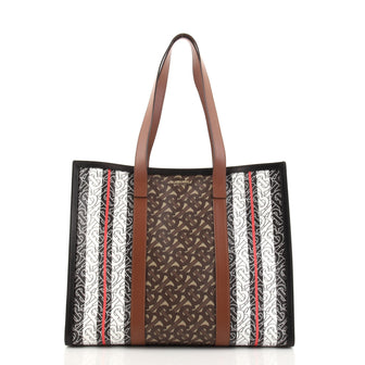 Burberry Open Tote Monogram E-Canvas Small