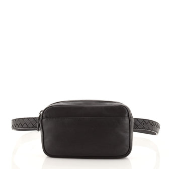 Bottega Veneta Pocket Waist Bag Leather with Intrecciato Detail Small
