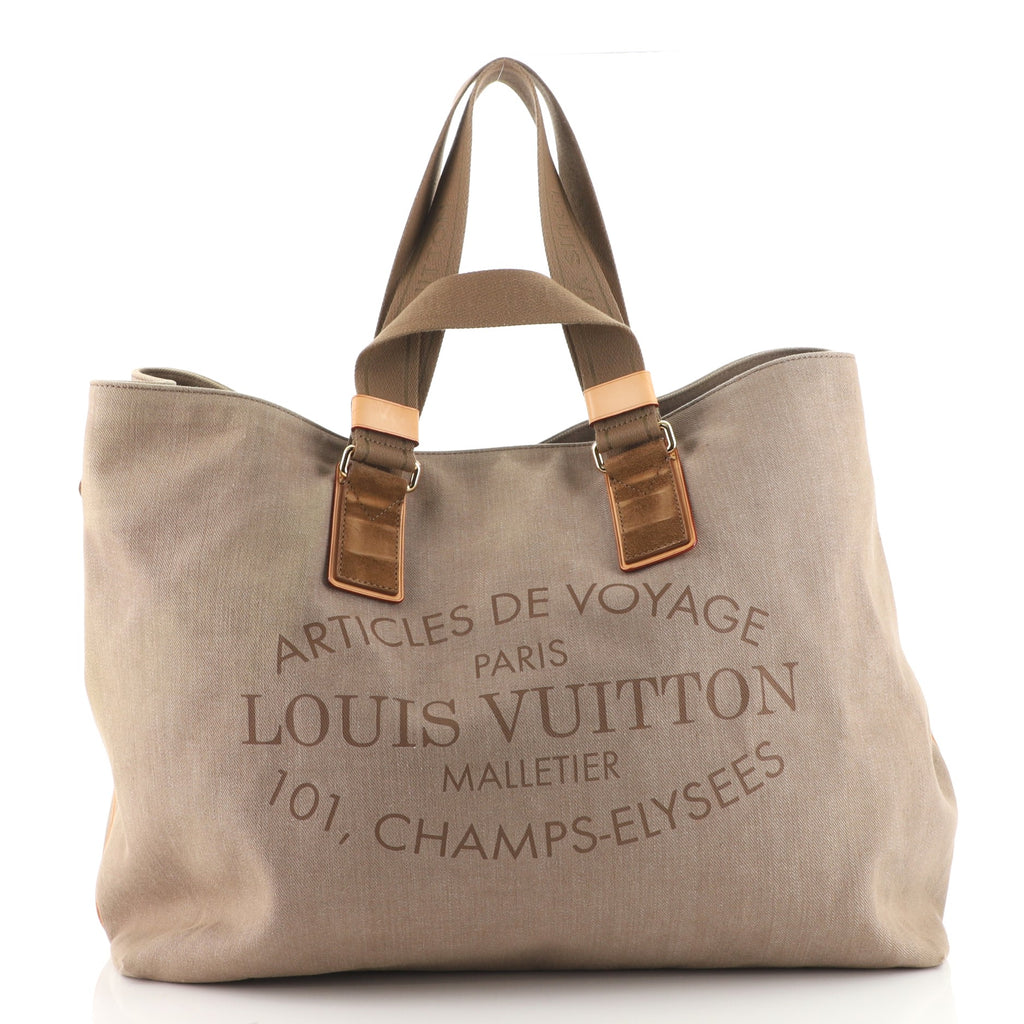 Louis Vuitton Argile Denim Articles de Voyage Cabas Denim Tote Bag -  Yoogi's Closet