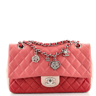 Chanel Tricolor Classic Single Flap Bag Quilted Lambskin Medium