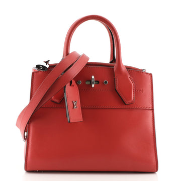 Louis Vuitton City Steamer Handbag Leather Mini