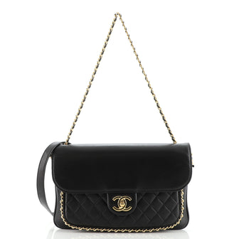 Chanel Unchained Flap Crossbody Bag Quilted Lambskin Medium