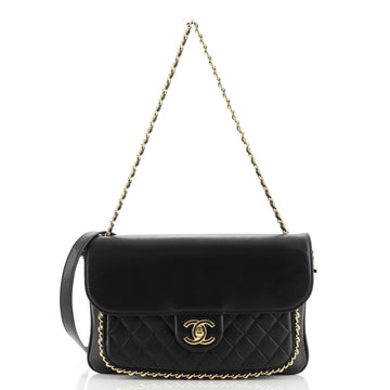 Chanel Unchained Flap Crossbody Bag Quilted Lambskin Medium