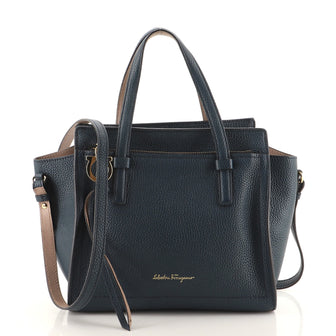Salvatore Ferragamo Amy Tote Pebbled Leather Mini