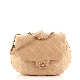 Chanel Dubai Messenger Bag Quilted Aged Calfskin Medium