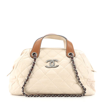 Chanel In The Mix Bowler Bag Quilted Iridescent Calfskin