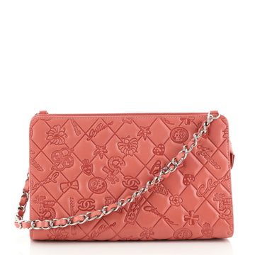 Chanel Lucky Symbols Pochette Embossed Quilted Lambskin Small