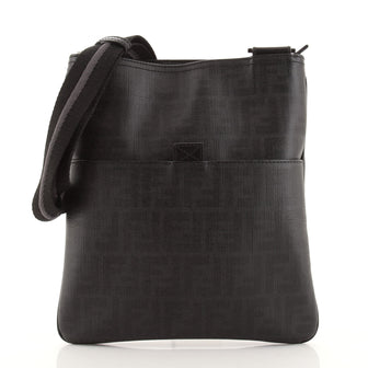 Fendi Front Pocket Messenger Bag Zucca Coated Canvas Medium