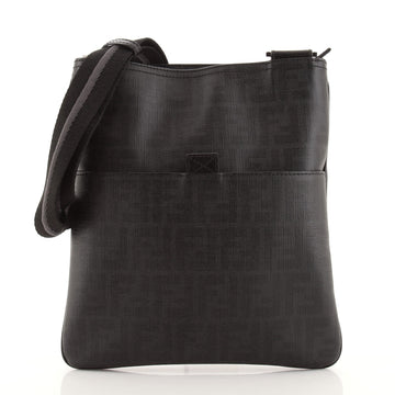Fendi Front Pocket Messenger Bag Zucca Coated Canvas Medium