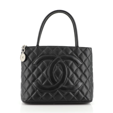 Chanel Medallion Tote Quilted Caviar