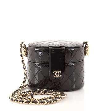 Chanel CC Allure Vanity Case with Chain Quilted Patent Mini