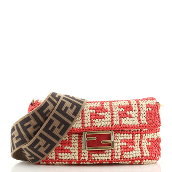 Fendi Baguette NM Bag Raffia Medium