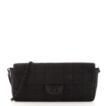 Chanel Travel Line Flap Bag Quilted Nylon East West