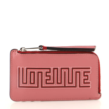 Loewe Logo Zip Card Holder Leather