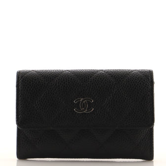 Chanel CC Flap Card Case Quilted Caviar
