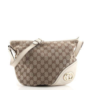 Gucci Britt Half Moon Hobo GG Canvas