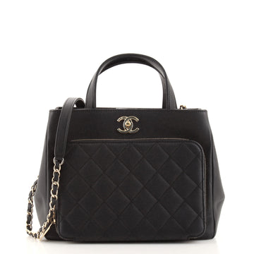 Chanel Business Affinity Tote Quilted Caviar Small
