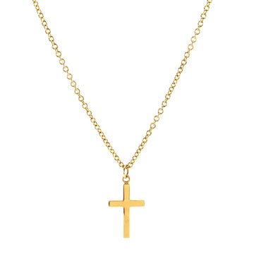 Gucci Cross Pendant Necklace 18K Yellow Gold