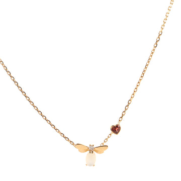 Chaumet Attrape-Moi Pendant Necklace 18K Rose Gold with Diamond, Garnet and Mother of Pearl