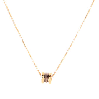 Bvlgari B.Zero1 Round Pendant Necklace 18K Rose Gold and Ceramic Small