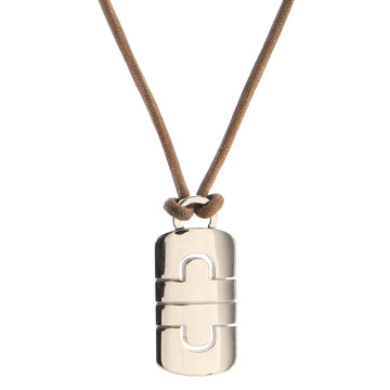 Bvlgari Parentesi Pendant Necklace 18K White Gold with Cord