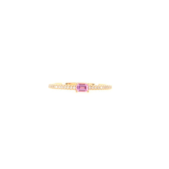 Tiffany & Co. Novo Horizon Ring 18K Rose Gold and Diamonds with Pink Sapphire