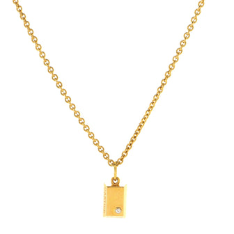 Cartier Ingot Pendant Necklace 18K Yellow Gold with Diamond