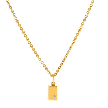 Cartier Ingot Pendant Necklace 18K Yellow Gold with Diamond
