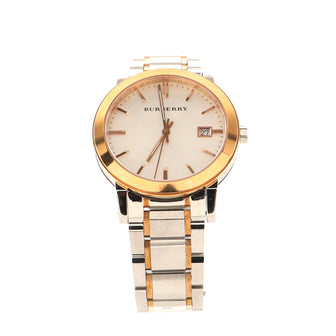 Burberry The City Two Tone Quartz Watch Stainless Steel 38