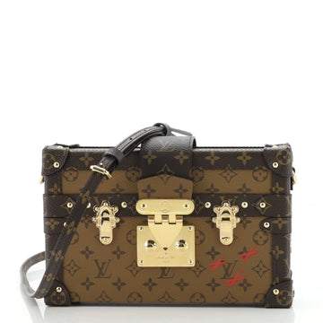 Louis Vuitton Petite Malle Handbag Reverse Monogram Canvas