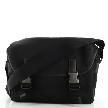 Prada Double Buckle Flap Messenger Bag Tessuto Large