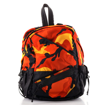 Valentino Bounce Iconic Backpack Camouflage Nylon Medium