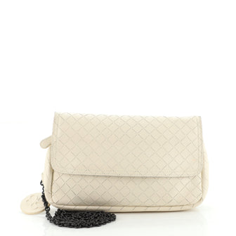 Bottega Veneta Expandable Chain Crossbody Bag Intrecciomirage Leather Small