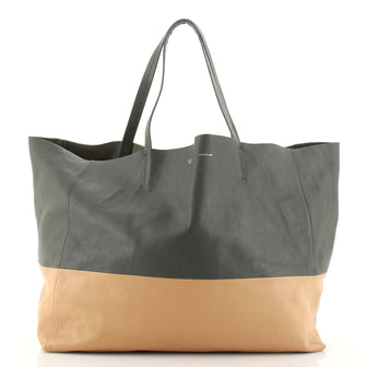 Celine Horizontal Bi-Cabas Tote Leather Large